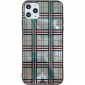 渐变格子纹iPhone11pro玻璃套创意炫彩XR/XSMAX适用苹果8手机壳潮