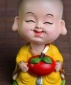 专业定制批发生产时尚创意树脂彩绘摇头小和尚汽车摆件饰品工艺品